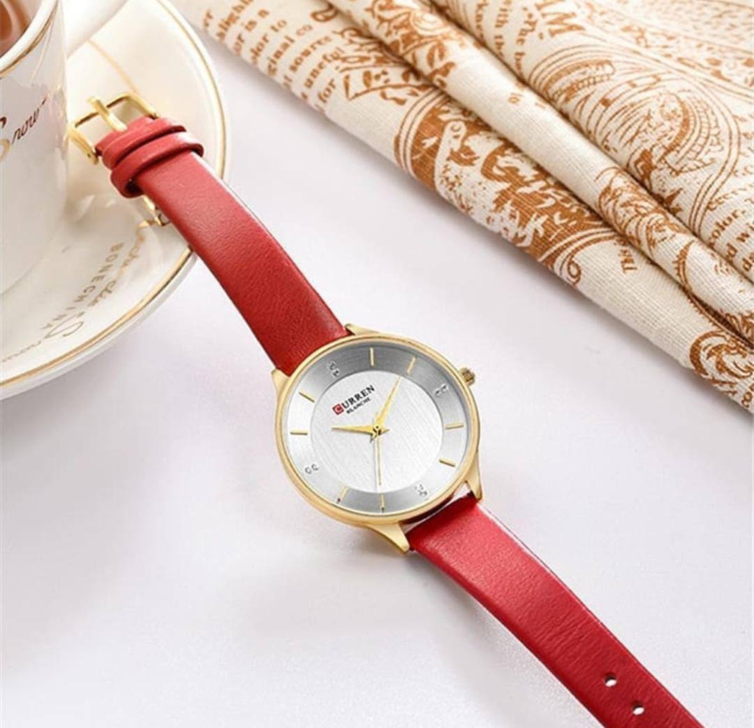 CURREN LADIES #9068 (LEATHER ) WATER RESISTANT BATTERY POWERED ENQUIRIES