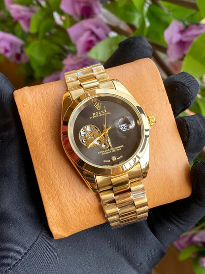 GENTS ROLEX DATE DISPLAY WATER RESISTANT BATTERY POWERED ROLEX BRANDED BOX AND ENQUIRIES