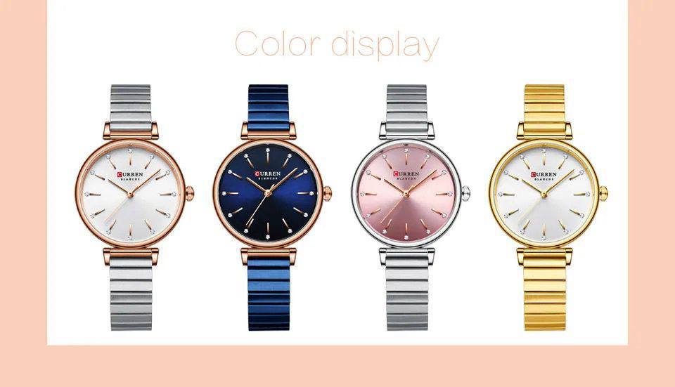 CURREN LADIES #9081 (METALLIC ) WATER RESISTANT BATTERY POWERED CURREN BRANDED BOX ENQUIRIES