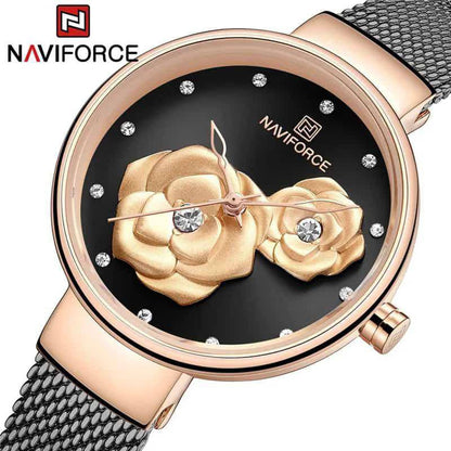 #NAVIFORCE LADIES #NF5013 ADJUSTABLE MESH STRAP WATER RESISTANT ENQUIRIES