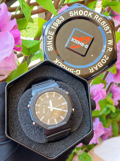 POEDAGAR MEN WATCH POLISHED LEATHER STRAP DATE DISPLAY