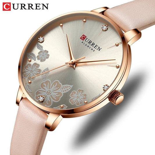 CURREN LADIES #9068 (LEATHER ) WATER RESISTANT BATTERY POWERED ENQUIRIES