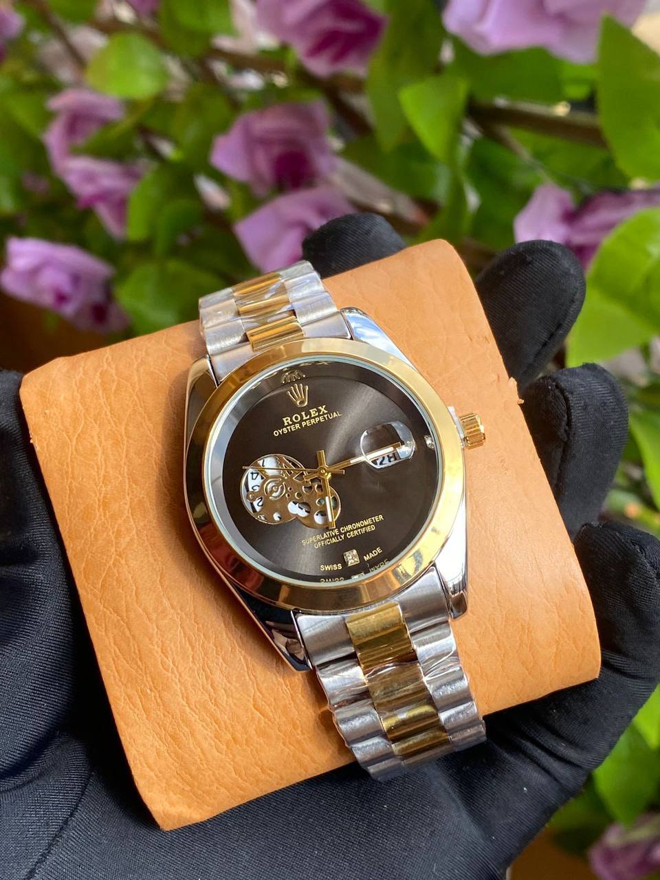 GENTS ROLEX DATE DISPLAY WATER RESISTANT BATTERY POWERED ROLEX BRANDED BOX AND ENQUIRIES