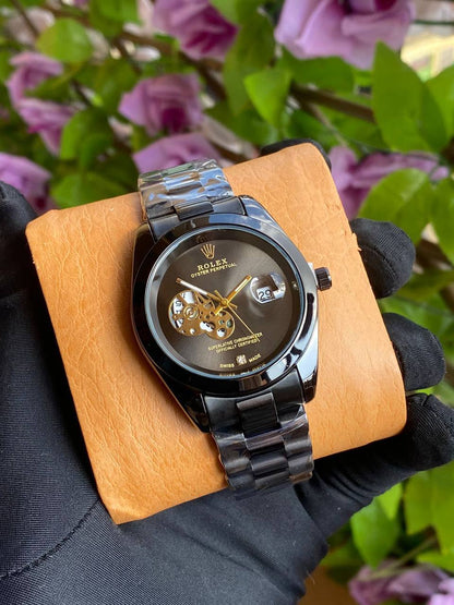 GENTS ROLEX DATE DISPLAY WATER RESISTANT BATTERY POWERED ROLEX BRANDED BOX AND ENQUIRIES