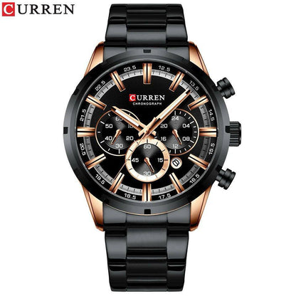 CURREN GENTS #8392 WATER RESISTANT BATTERY POWERED DATE DISPLAY CHRONOGRAPH MOVEMENT 2 COLOR OPTIONS ENQUIRIES