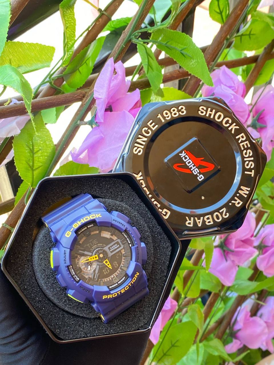 G SHOCK CASIO X G SHOCK TIN WATERPROOF SHOCK RESIST FUNCTIONAL CHRONOGRAPHS RUBBER STARP LIGHT BUTTON BATTERY POWERED