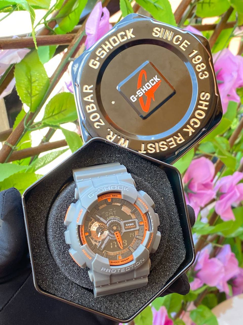 G SHOCK CASIO X G SHOCK TIN WATERPROOF SHOCK RESIST FUNCTIONAL CHRONOGRAPHS RUBBER STARP LIGHT BUTTON BATTERY POWERED