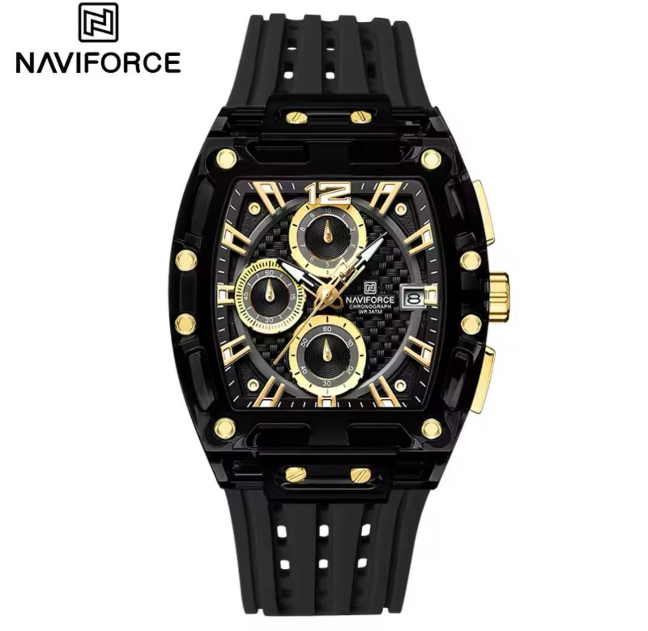 NAVIFORCE NF7105 CHRONOGRAPH TRANSPARENT DESIGN WATERPROOF SILICON STRAP DATE DISPLAY & ENQUIRIES