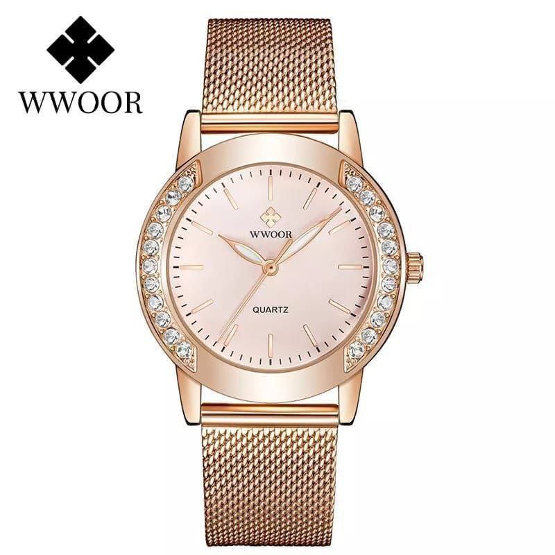 WWOOR MEN WATCH MODEL 8875 DATE DISPLAY STAINLESS STEEL WATER RESISTANT PLUS BRANDED BOX