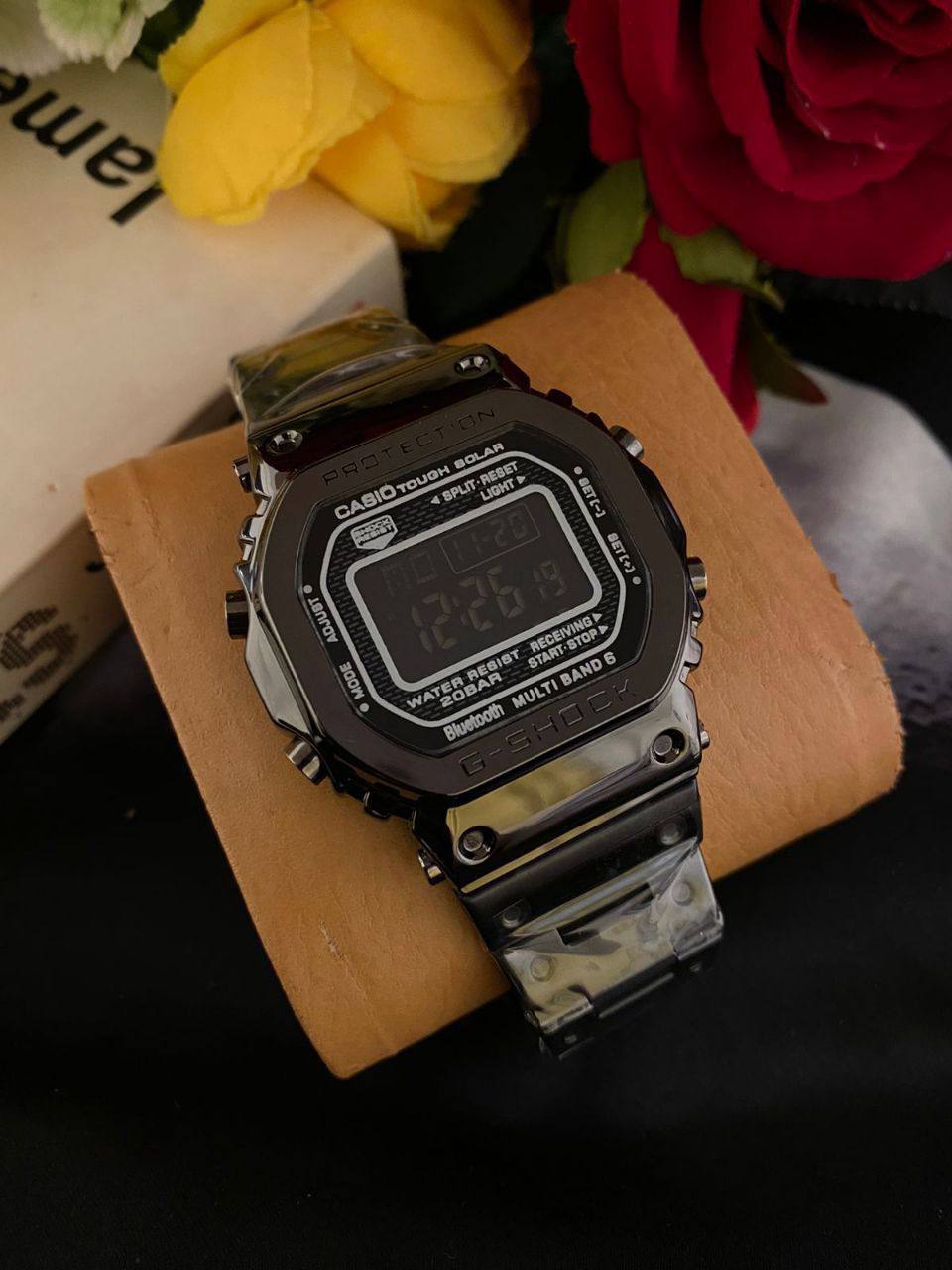 CASIO TOUGH SOLAR WATCH SHOCK RESISTANT LIGHT BUTTON DIGITAL DISPLAY STAINLESS STEEL BATTERY POWERED LIGHT BUTTON ENQUIRIES