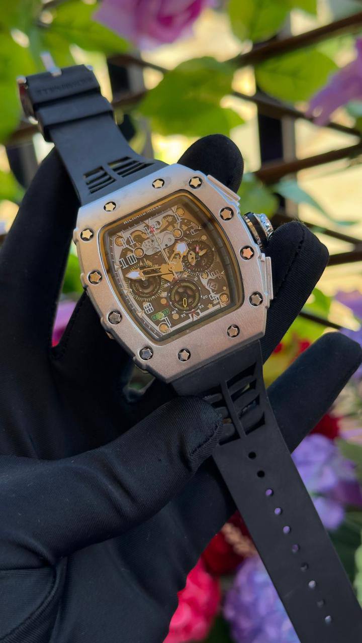 RICHARD MILLE CHRONOGRAPH BATTERY POWERED SMOOTH SWEEPING MOVEMENT WATERPROOF