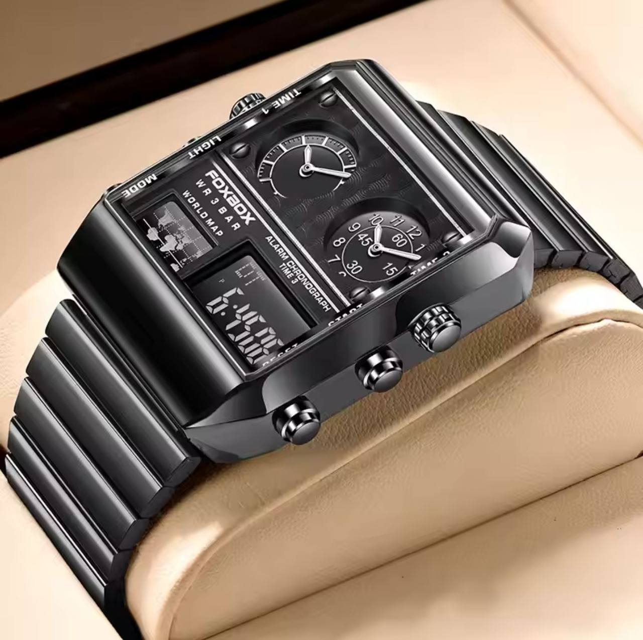 CURREN GENTS WATCH #8360 WATER RESISTANT CHRONOGRAPH MOVEMENT DATE DISPLAY BATTERY POWERED CURREN BRANDED BOX ENQUIRIES