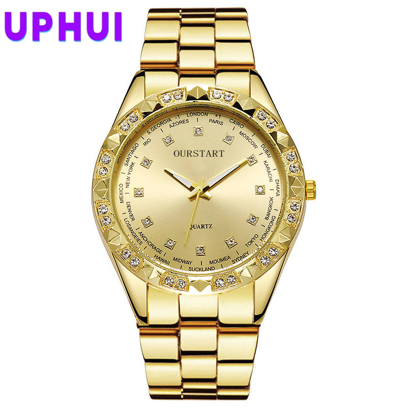UPHUI Men's Watch Luxury Business Watch Thickened Formal Ultra High Texture Waterproof Leisure Watch Hip Hop Watch