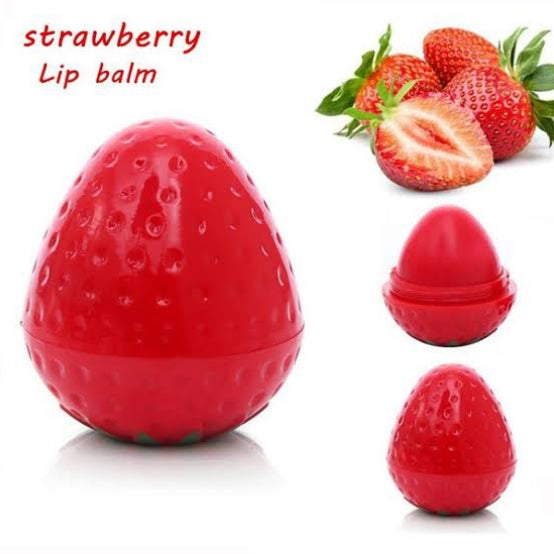 Strawberry Shape Strawberry Lipbalm Gloss Lip Balm - Vaseina