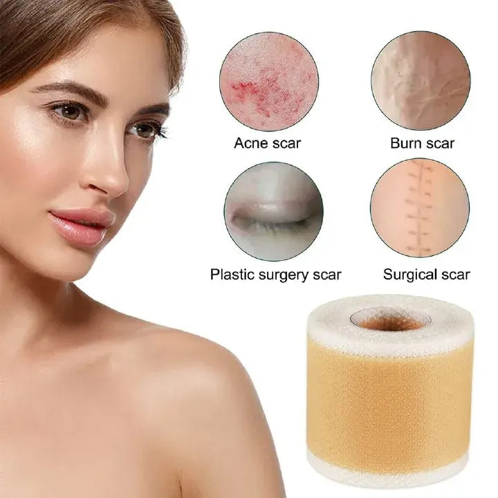 2Roll Silicone Scar Sheets Keloid Bump Removal Strips, Scar Reducing Treatments Surgical Scars,Burn,Tummy Tucks,Acne,C-Section