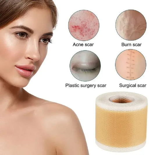2Roll Silicone Scar Sheets Keloid Bump Removal Strips, Scar Reducing Treatments Surgical Scars,Burn,Tummy Tucks,Acne,C-Section