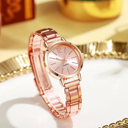 Stainless Steel Women Quartz Watches Bracelet Set For Ladies Lady Watch Wristwatches Female Watches Wrist Watch With Bangle Valentine's Day Christmas Birthday Gifts