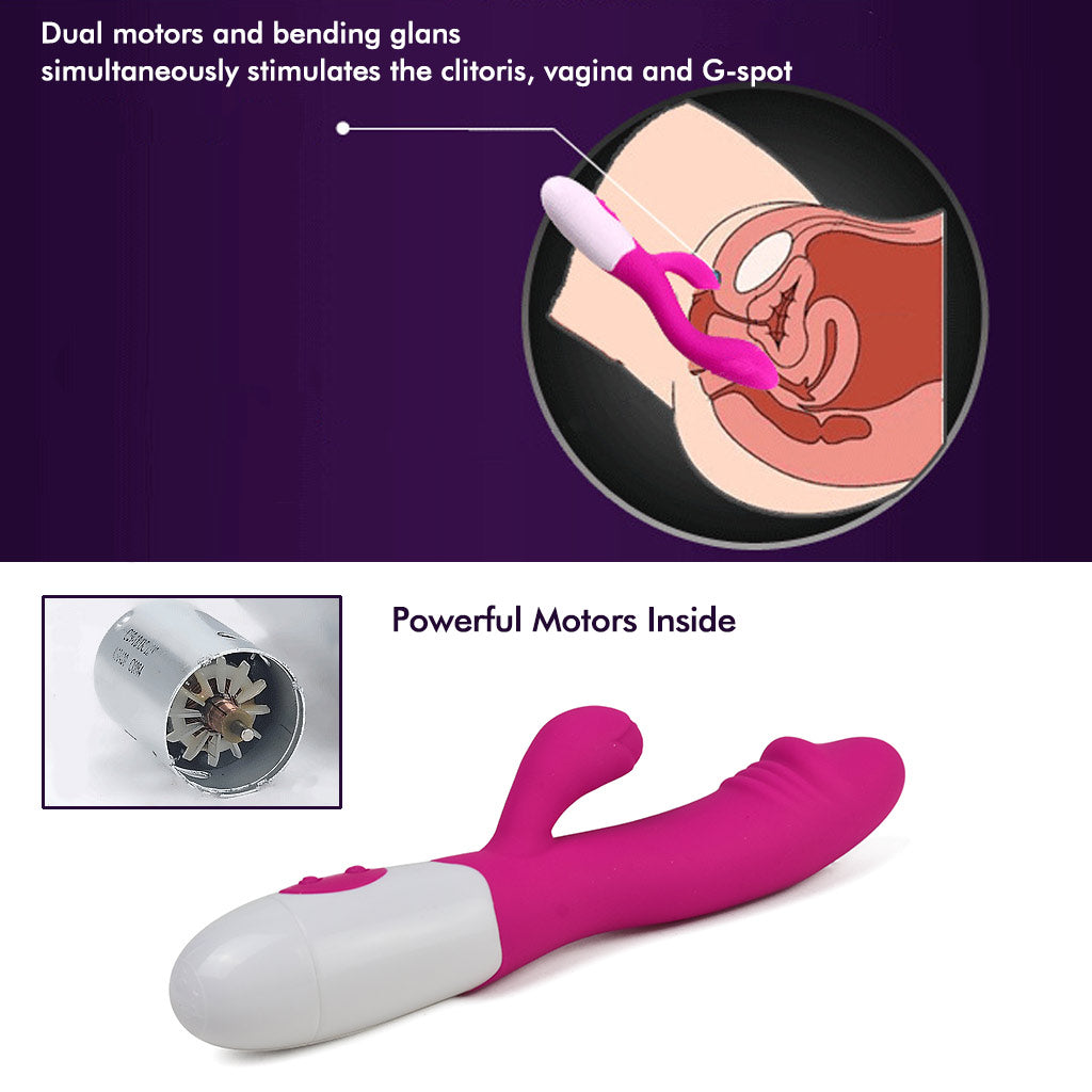 Womens Upgraded Vibrator Powerful G Spot Silicone Dildo Powerful Quiet Vagina Clit Stimulator 2 Motors Best Seller Adult Sex Toys Gift for Girlfriend Wife
