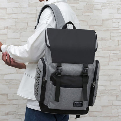 Men Backpack Large Capacity Outdoor Travel Bag Leisure Rucksack Business Commute Laptop Bag School