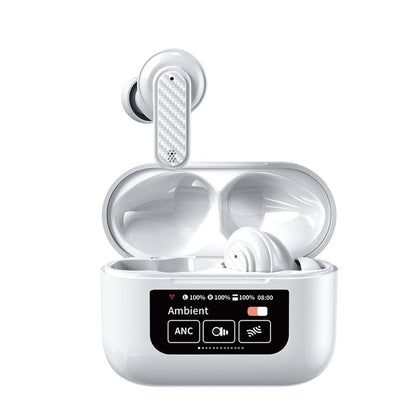 New LED Screen Bluetooth Earphones YW08 Touch Screen Earpods Color Display ANC Wireless Earphone TWS Earbuds Noise Cancelling Earphones For Android iOS Phones