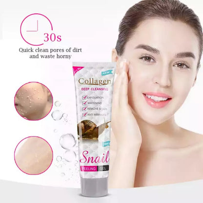Pei Mei Collagen Snail Peeling Gel - Exfoliating Anti-Wrinkles Whitening Remove Scars Brightening