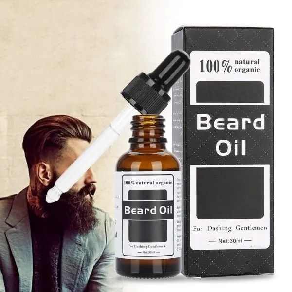 100% Natural Organic Beard Oil – Premium Blend of Argan, Jojoba & Grapeseed Oils with Vitamin E – Hydrates Beard & Skin, Tames Frizz, Soothes Itch & Flakes, Lightweight Grooming Oil