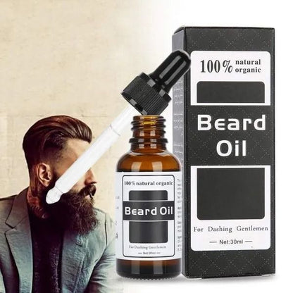 100% Natural Organic Beard Oil – Premium Blend of Argan, Jojoba & Grapeseed Oils with Vitamin E – Hydrates Beard & Skin, Tames Frizz, Soothes Itch & Flakes, Lightweight Grooming Oil