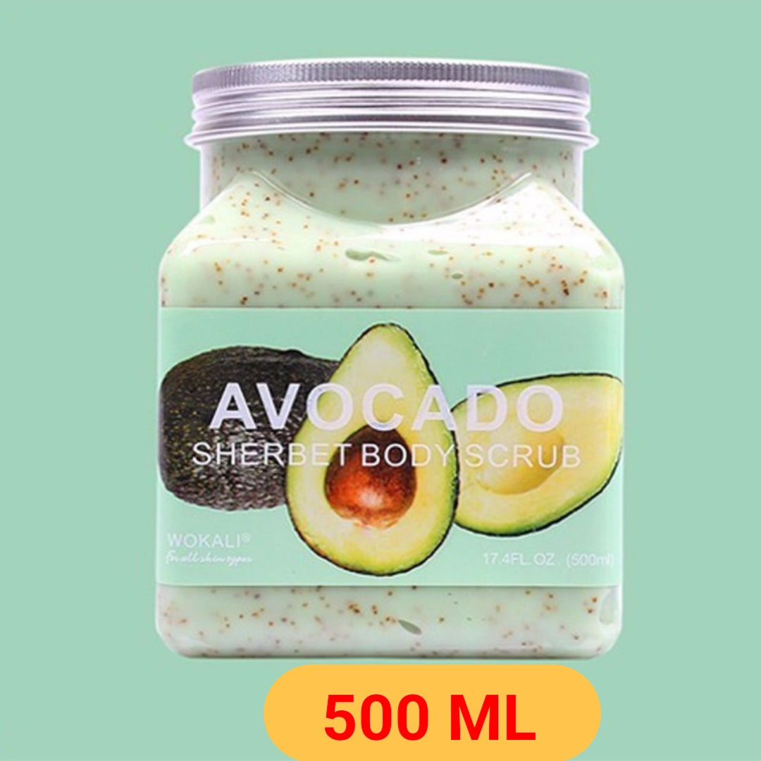 Wokali Avocado Sherbet Body Scrub, 500ml Exfoliating Smoothen Skin