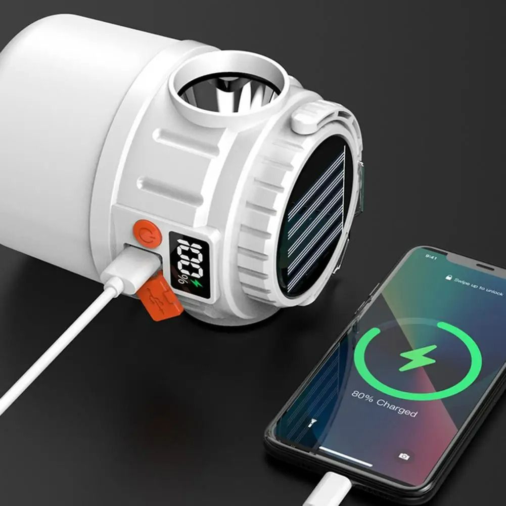 Solar Camping Light Power Bank LED Camping Lanterns 6 Gears Remote Control Waterproof Outdoor Tent Light Rechargeable Flashlight