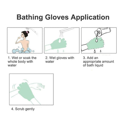 2pcs Five Finger Bathing Gloves Bathing gloves Male and Female No Pain Whole Body Rubbing Mud Rubbing Back Rubbing Bathing Gloves Frosted Gloves Bathing God Tool Rubbing Back