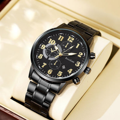 New Fashion Mens Sports Watches Luxury Fake Three Eye Six PinCalendar Quartz Wristwatch Business Watches Man Clock