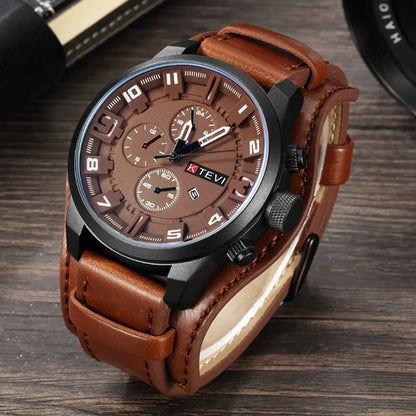 Men Watch Leather Straps Stainless Steel Good Quartz Luxury Man Wristwatch Waterproof Watches Male Watch Wrist Watch Valentines Gift Fashion