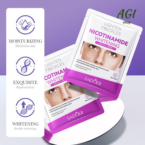 Face Skin Care Set Nicotinamide Whitening Freckles Cream + Facial Cleanser + Moisturizing lotion + Face Essence + Face Toner + Masks 5 Pcs Remove Melasma Dark Spot Acne Marks Brightening Skin Tone