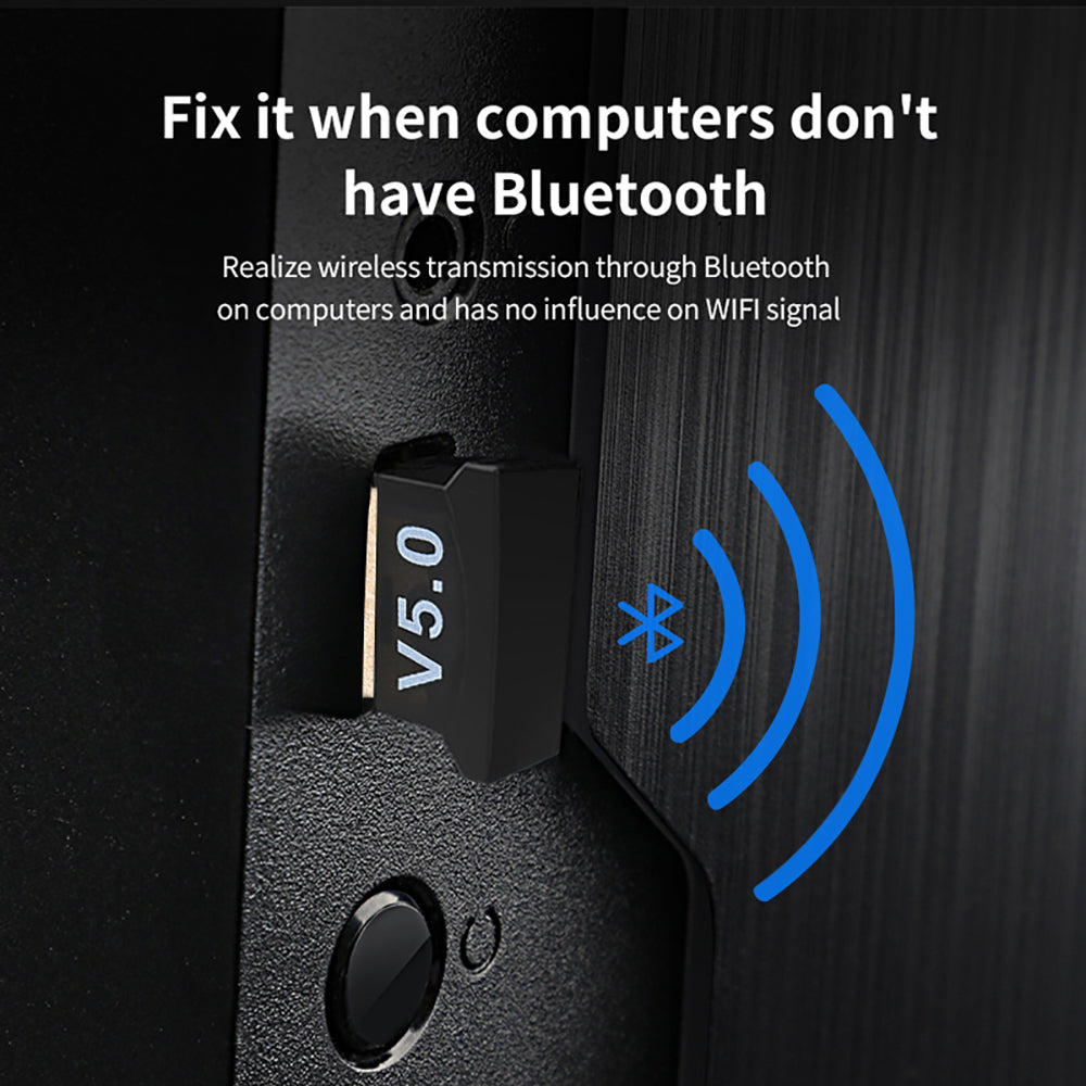 USB Bluetooth 5.0 Adapter Bluetooth Receiver Transmitter Wireless Audio Bluetooth Dongle for Computer PC Laptop Phone Tablet Printer Headphone Speaker Wireless Mouse Keyboard Music