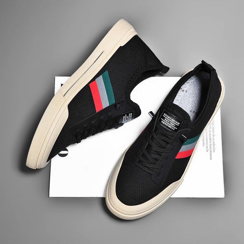 Men's casual clothes single shoes boys loafers students running shoes Dad sports shoes driving shoes espadrille shoes flats black