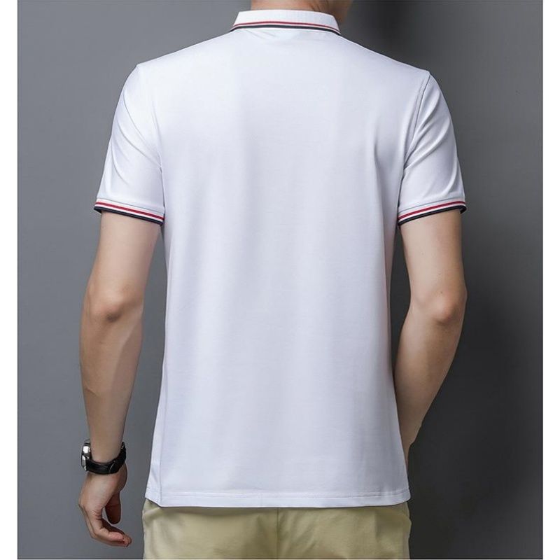 Men Polos Women Polos TShirts Tops Casual Versatile Tipped Collar & Sleeve Polo Shirt