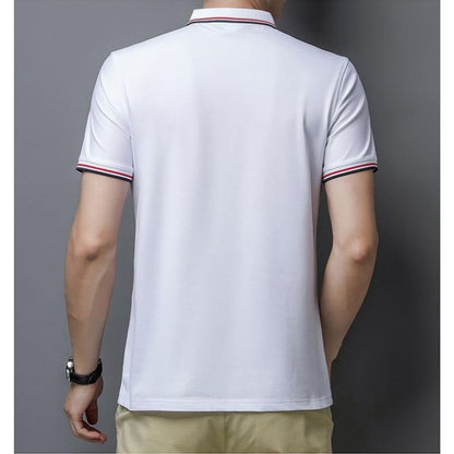 Men Polos Women Polos TShirts Tops Casual Versatile Tipped Collar & Sleeve Polo Shirt