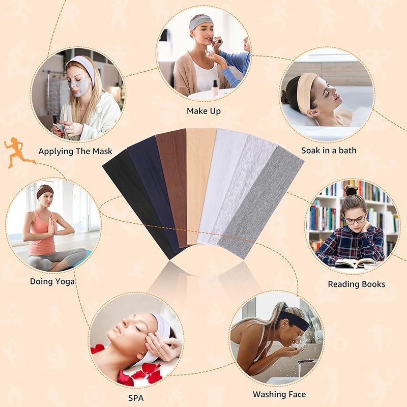 Simple Solid Color Elastic Sports Headband With Fitness For Men And Women Sweat Absorbing Headband Tied Headband Non Slip Headband Headband