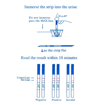 10Pcs LH Tests Ovulation Urine Test Strips LH Ovulation Test Strips First Response Over 99% Accuracy Ovulation Test (10 Strips)