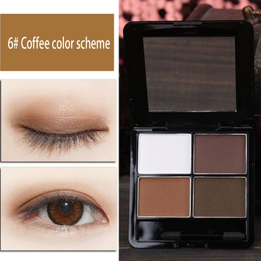 Popular super hot coffee color eye shadow waterproof priming plain face matt natural daily earth color students