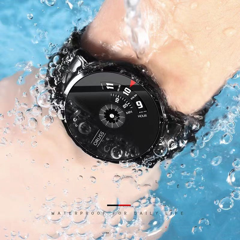 ORUSS Men Watches Personality Steel Strap Quartz Men's Sports Watches Waterproof Male Wrist Business Watch Wristwatch