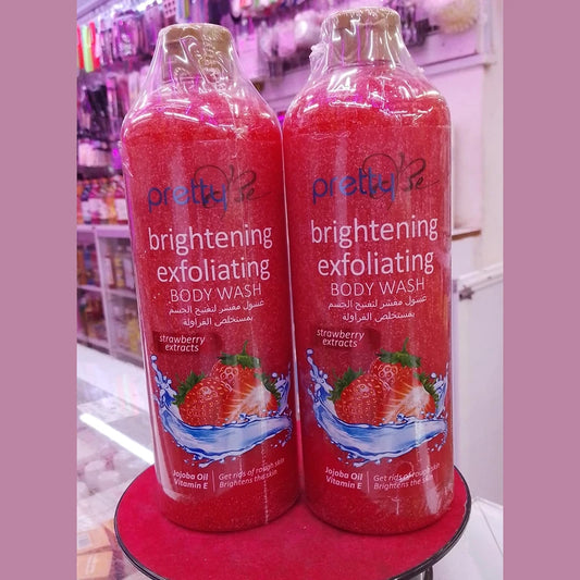 Prettybe Strawberry Brightening Exfoliating Body Wash