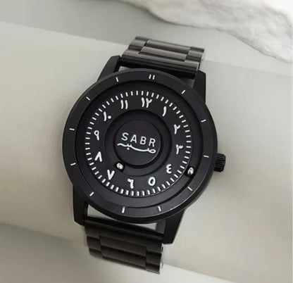 SABR Arabic Magnetic Ball Watch – Elegant Quartz Timepiece with Floating Spheres, Arabic Numerals Dial, Stainless Steel Build, Water-Resistant, Modern Islamic Design