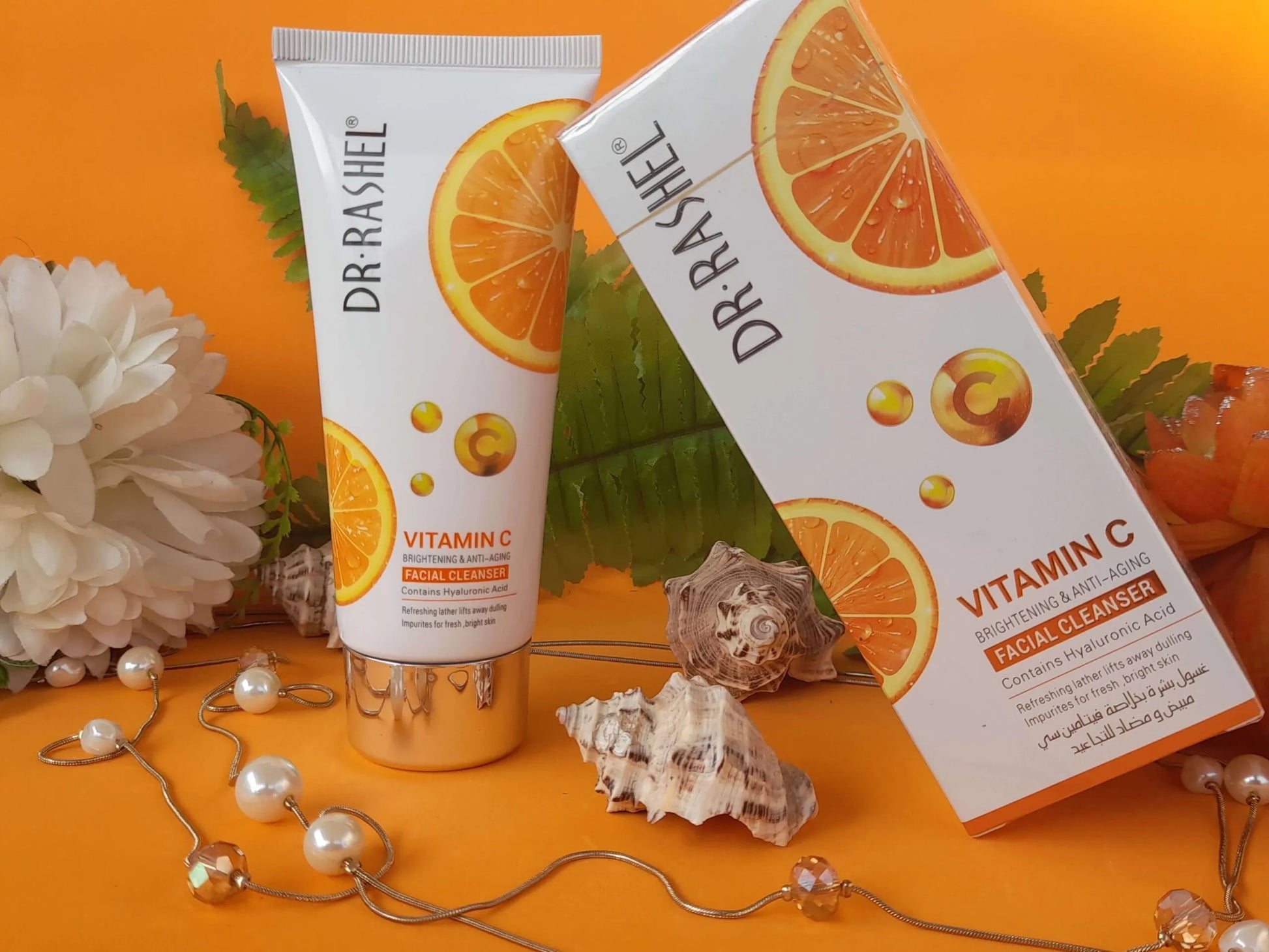 DR.RASHEL Brightening Face Cleansing Vitamin C Facial Cleanser with Hyaluronic Acid