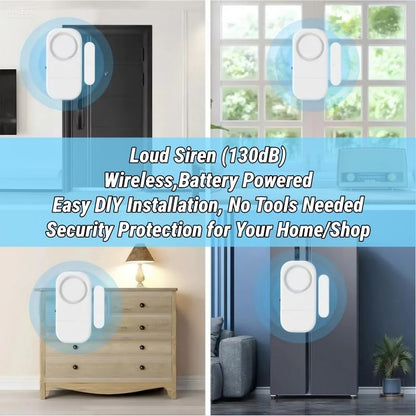Horn Door Window Anti-Theft Alarm Wireless Burglar Alarm Home Security System Security Sensor Magnetic Contact Alarm Magnetic Sensor Home Safety Device Mini Horns & Sirens Anti-theft Device Burglary