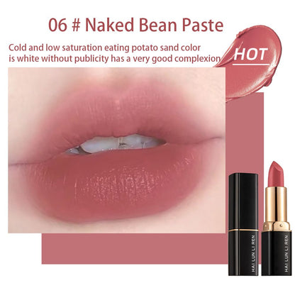 Lipstick Velvet Matte Easy to Color Lipstick Makeup Moisturizing Whitening Student Affordable Lip Mud Non Staining Glass Not Easy to Fade
