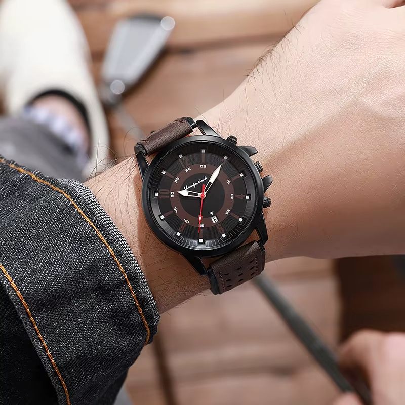 New Men Quartz Watch Casual Fashion Men Watch Big Sport Wrist Watches Leather Strap Watch Men Army Military Quartz Watch For Male Clock