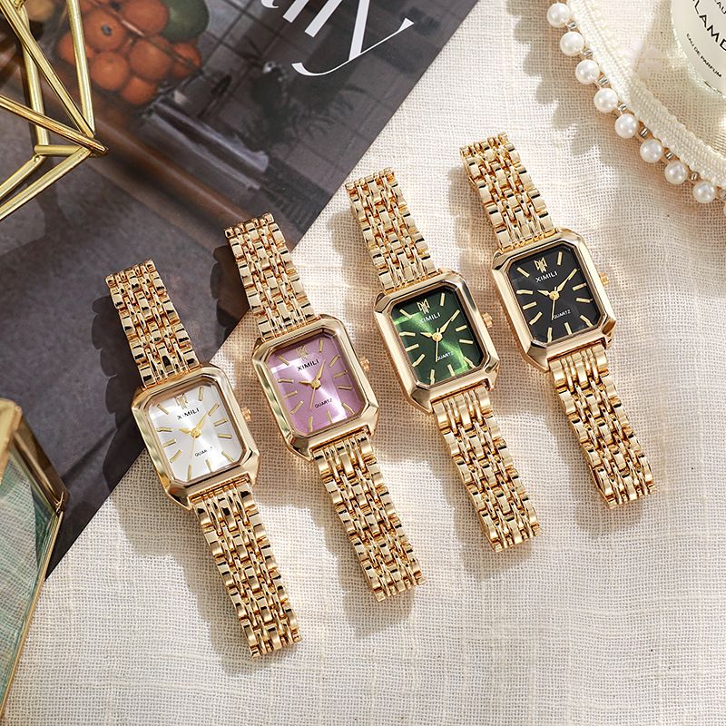 New Stainless Steel Watch Women Luxury Gift Quartz Wristwatch Fashion Simple Square Quartz Watches Wrist Watches Gift