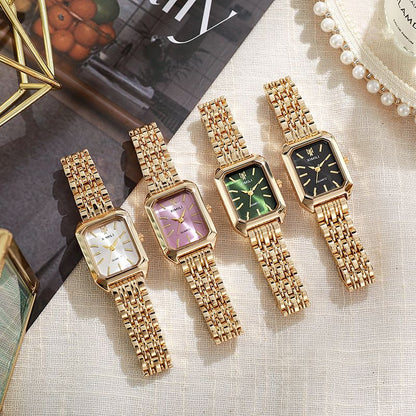 New Stainless Steel Watch Women Luxury Gift Quartz Wristwatch Fashion Simple Square Quartz Watches Wrist Watches Gift