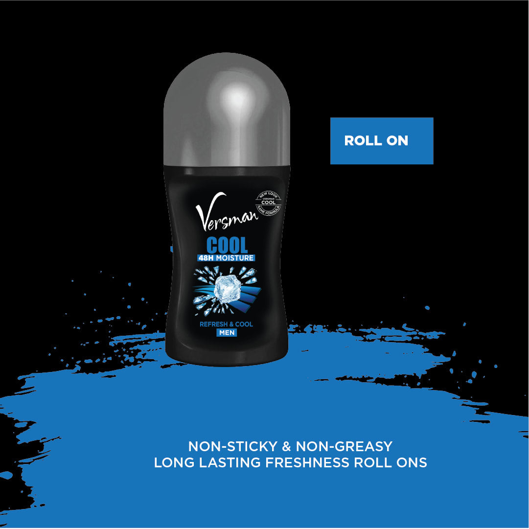 Versman Bro Kit: Cool 400ml Lotion + Shower Gel + Roll On Deo (Pack of 3)
